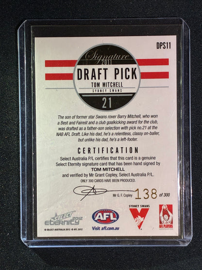2012 Select Eternity TOM MITCHELL 2011 Draft Pick Signature 138/300 #11