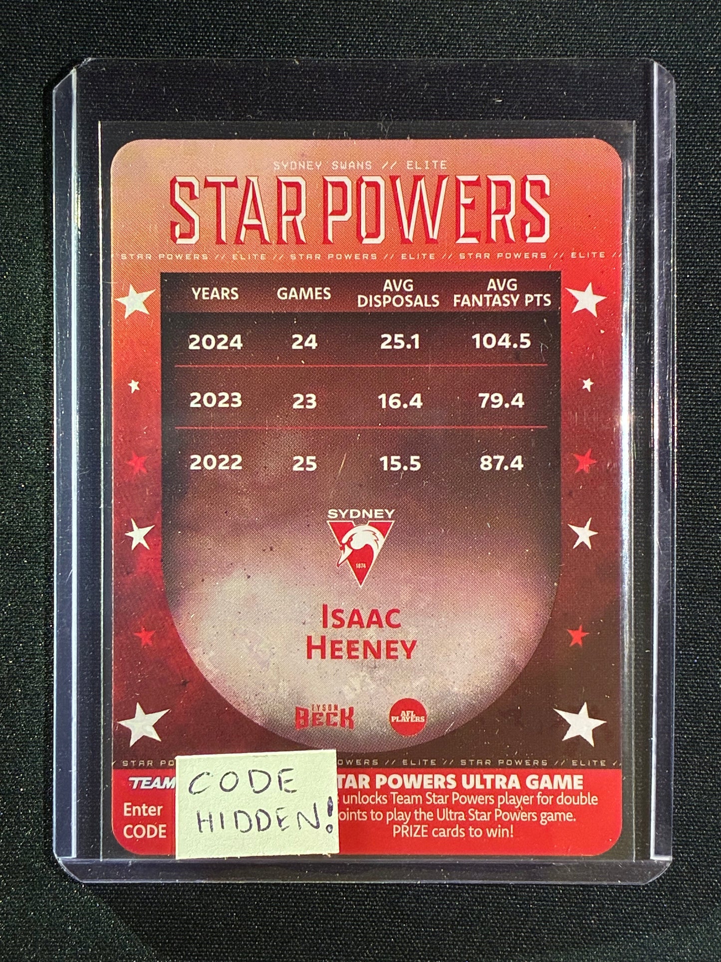 2025 Teamcoach ISAAC HEENEY Star Powers Elite Team #76