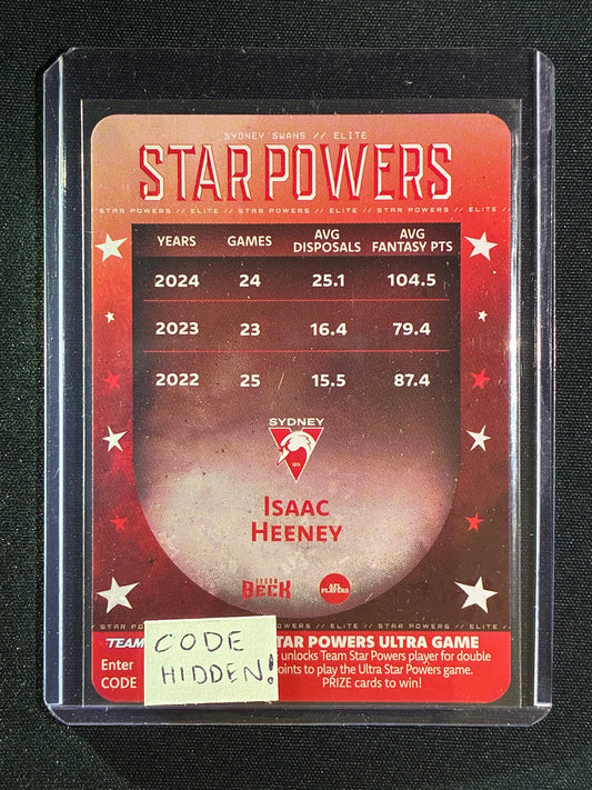 2025 Teamcoach ISAAC HEENEY Star Powers Elite Team #76