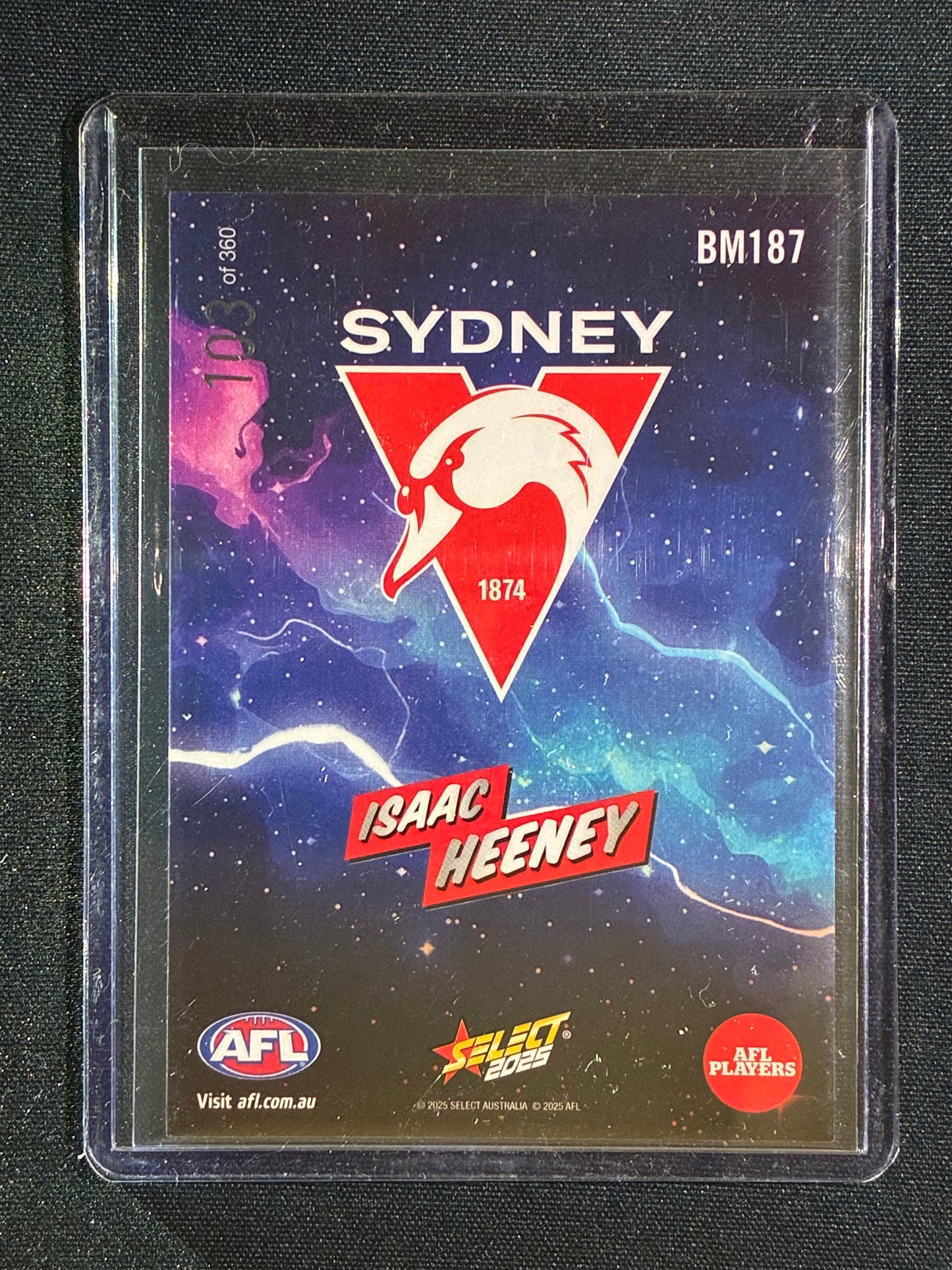 2025 Select Footy Stars ISAAC HEENEY Booom Boom 103/360 #187