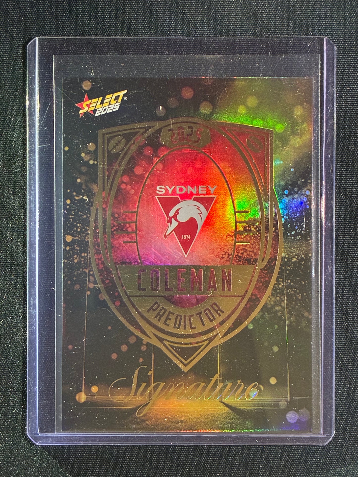 2025 Select Footy Stars SYDNEY SWANS Coleman Medal Predictor Signature Gold 160/220 #16