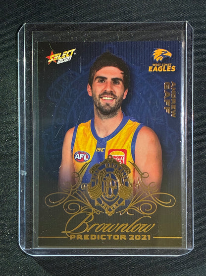 2021 Select Footy Stars ANDREW GAFF Brownlow Predictor Gold 083/140 #65