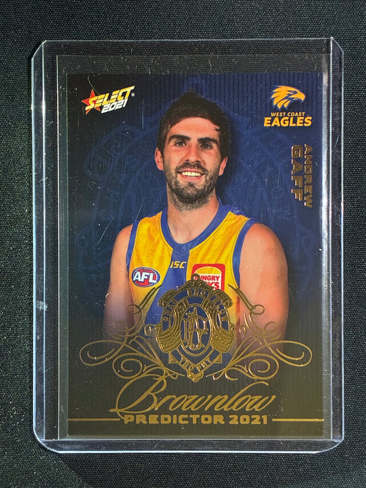 2021 Select Footy Stars ANDREW GAFF Brownlow Predictor Gold 083/140 #65