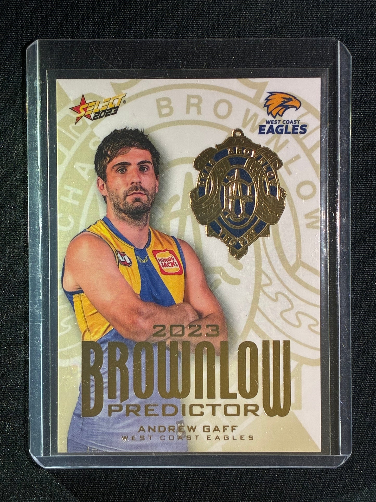 2023 Select Footy Stars ANDREW GAFF Brownlow Predictor Gold 003/140 #81