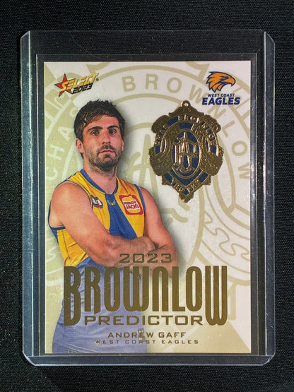 2023 Select Footy Stars ANDREW GAFF Brownlow Predictor Gold 003/140 #81