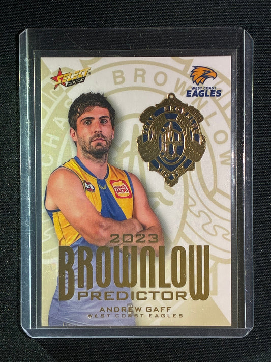 2023 Select Footy Stars ANDREW GAFF Brownlow Predictor Gold 003/140 #81