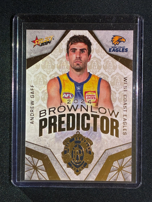 2024 Select Footy Stars ANDREW GAFF Brownlow Predictor Gold 024/140 #98