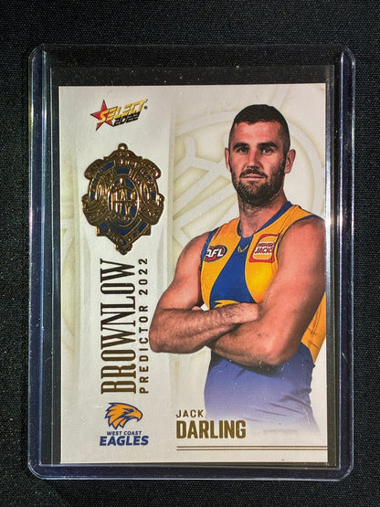 2022 Select Footy Stars JACK DARLING Brownlow Predictor Gold 169/185 #98