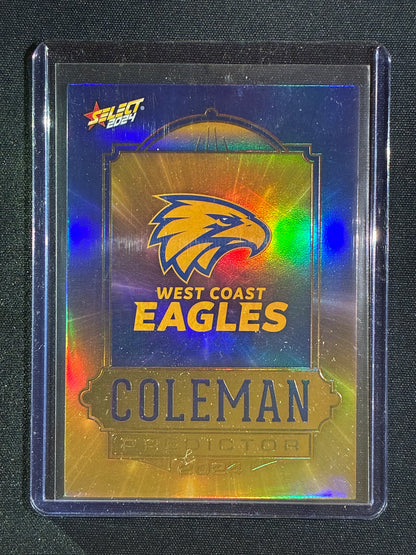 2024 Select Footy Stars WEST COAST EAGLES Coleman Medal Predictor Gold 081/315 #17