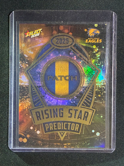 2025 Select Footy Stars WEST COAST EAGLES Rising Star Predictor Patch Gold 051/220 #17