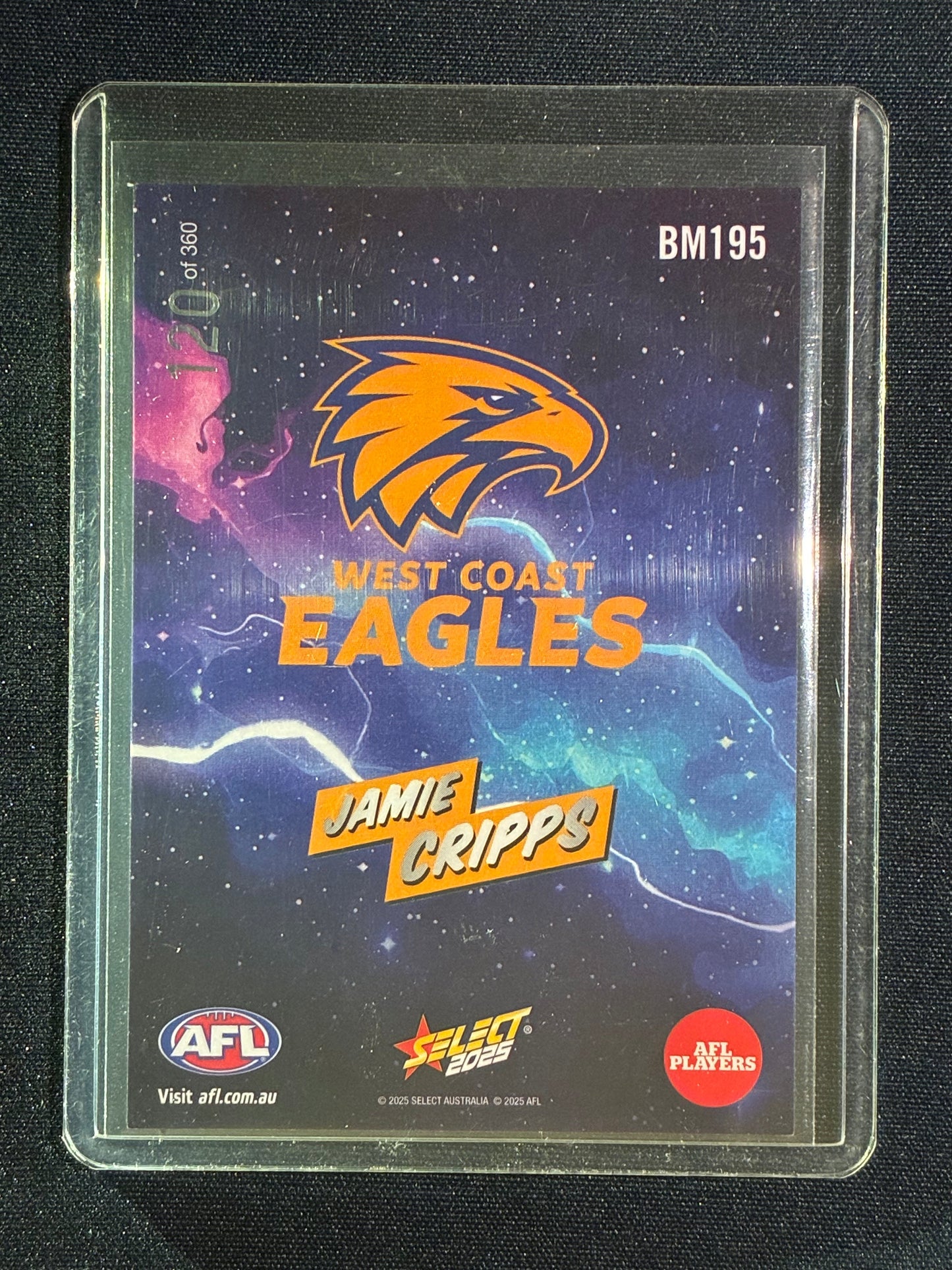 2025 Select Footy Stars JAMIE CRIPPS Booom Boom 120/360 #195