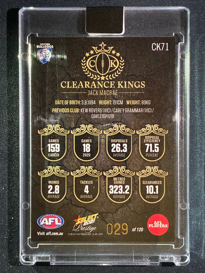 2021 Select Footy Stars Prestige JACK MACRAE Clearance Kings 029/120 #71