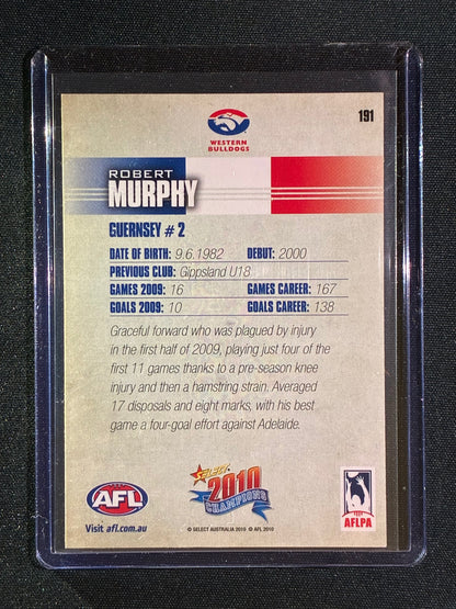 2010 Select Champions ROBERT BOB MURPHY Base Signature Auto IP #191