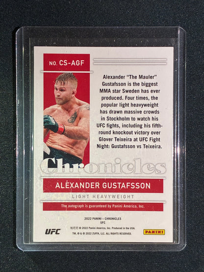 2022 Chronicles UFC ALEXANDER GUSTAFSSON Signatures Auto Red SP #AGF