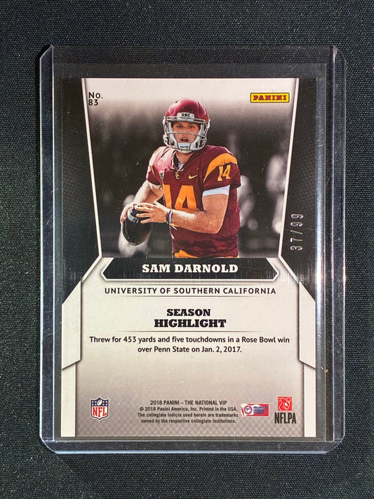 2018 The National VIP SAM DARNOLD Rookie Silver Prizm 37/99 #83