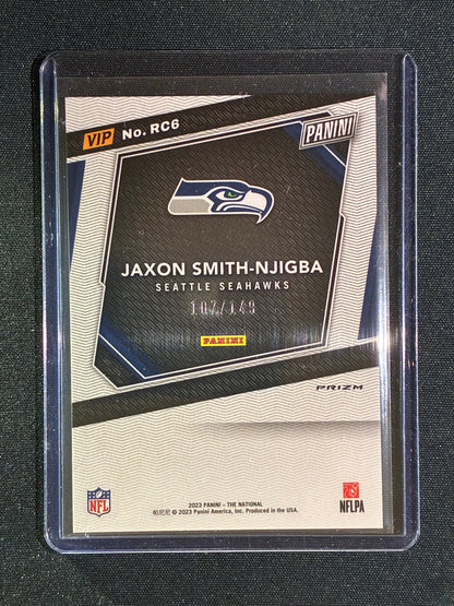 2023 The National VIP JAXON SMITH-NJIGBA Rookie Blue Cracked Ice 107/149 #RC6