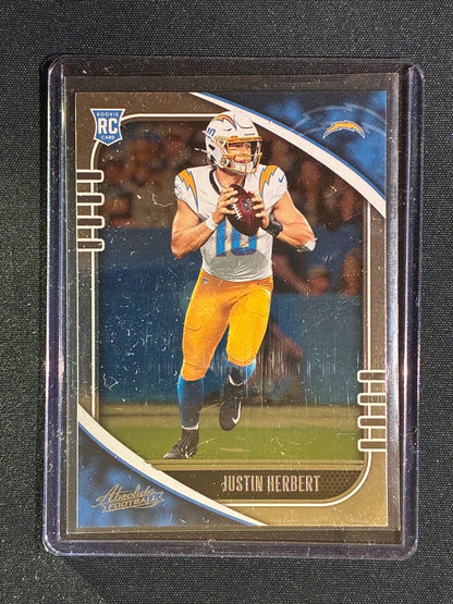 2020 Absolute JUSTIN HERBERT Rookie Silver #167