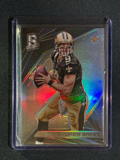 2015 Spectra DREW BREES Silver Prizm 4/99 #40