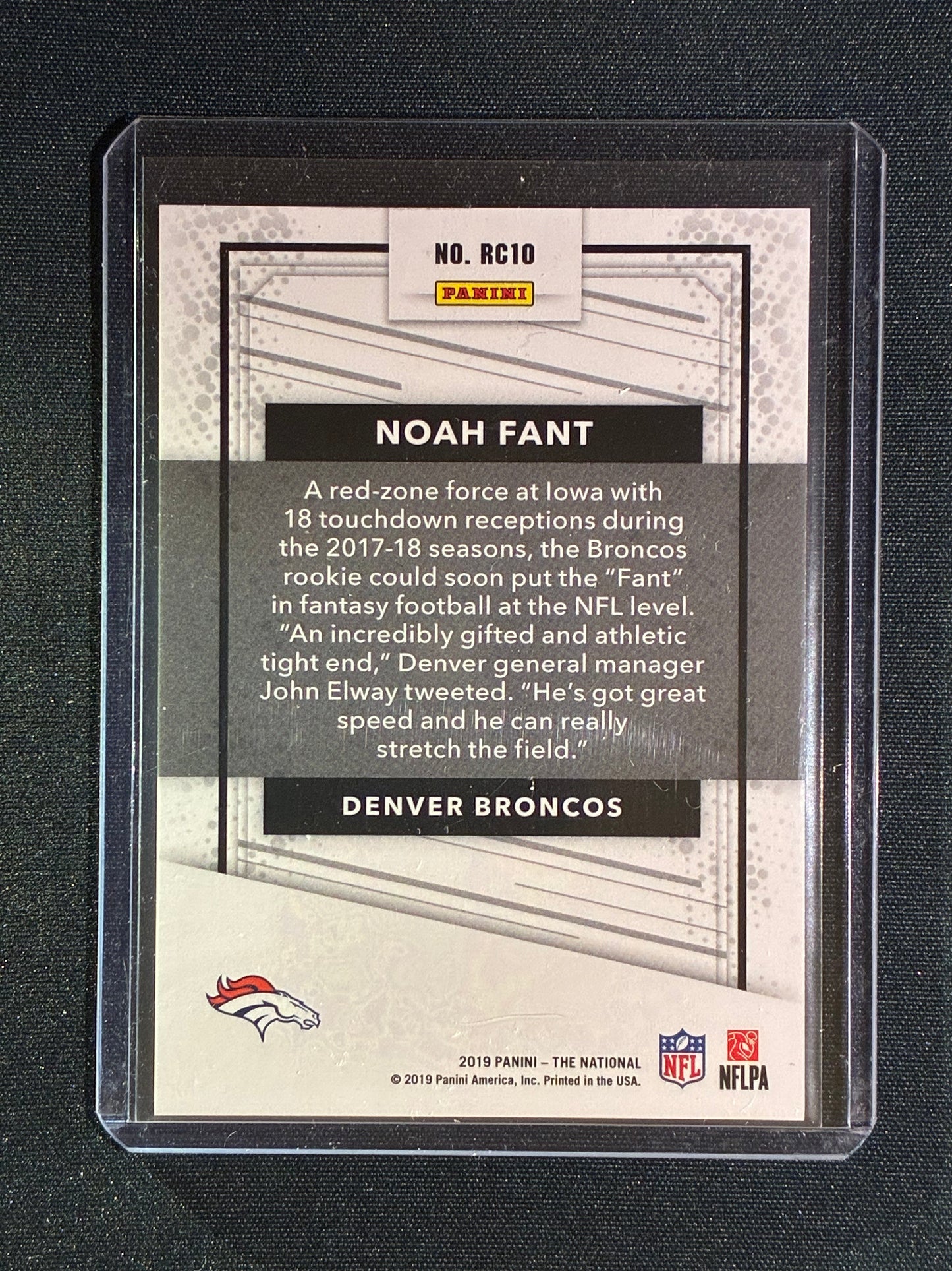 2019 The National NOAH FANT Rookie Explosion Kaboom 25/40 #10