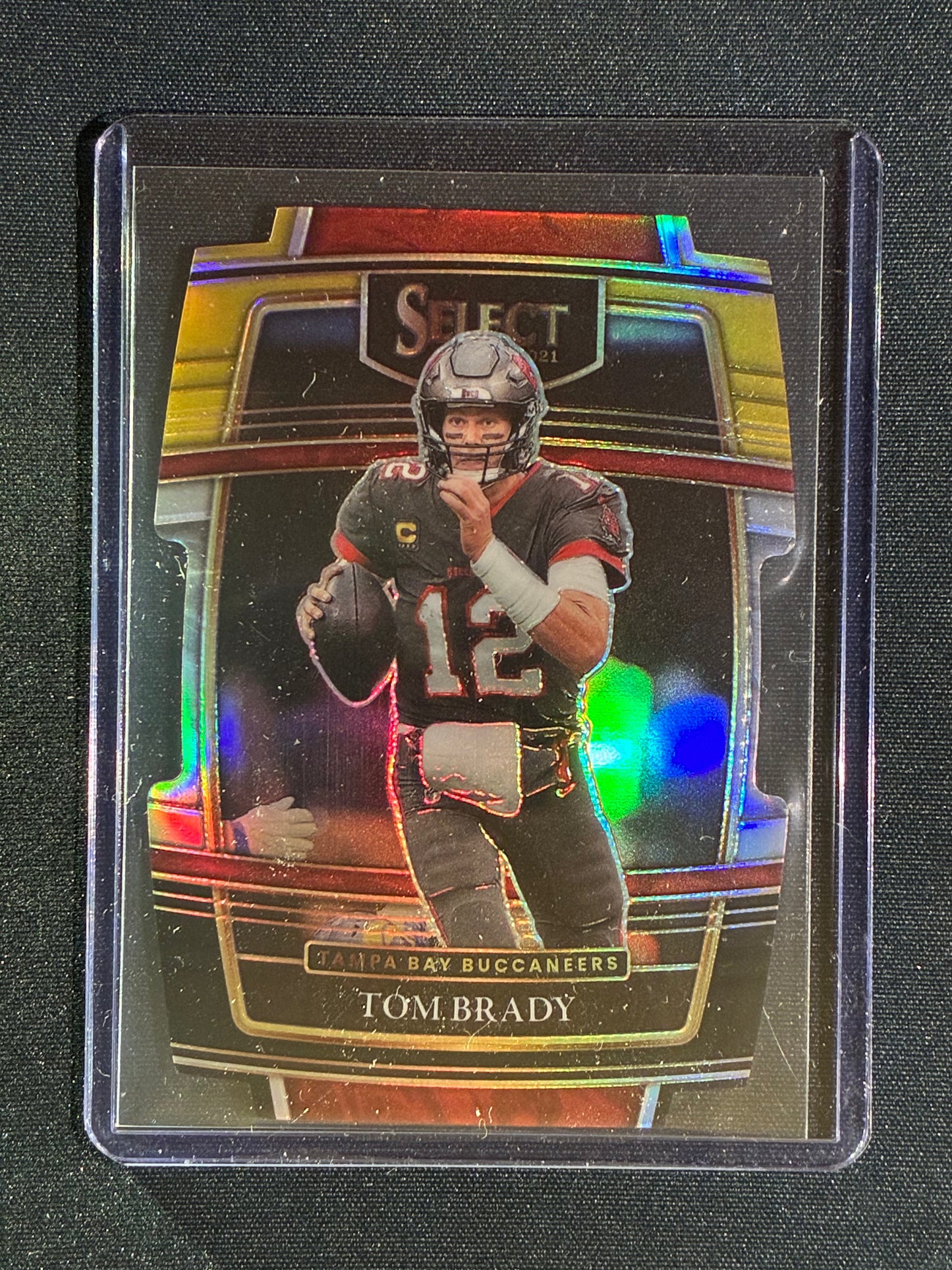 2021 Select TOM BRADY Concourse Black White and Gold Die-Cut Prizm #1