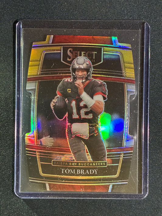 2021 Select TOM BRADY Concourse Black White and Gold Die-Cut Prizm #1