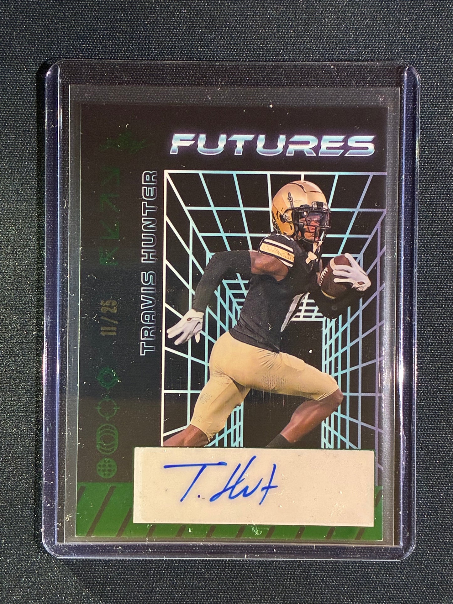 2024 Leaf Futures TRAVIS HUNTER Futures Rookie Auto Green 11/25 #TH1