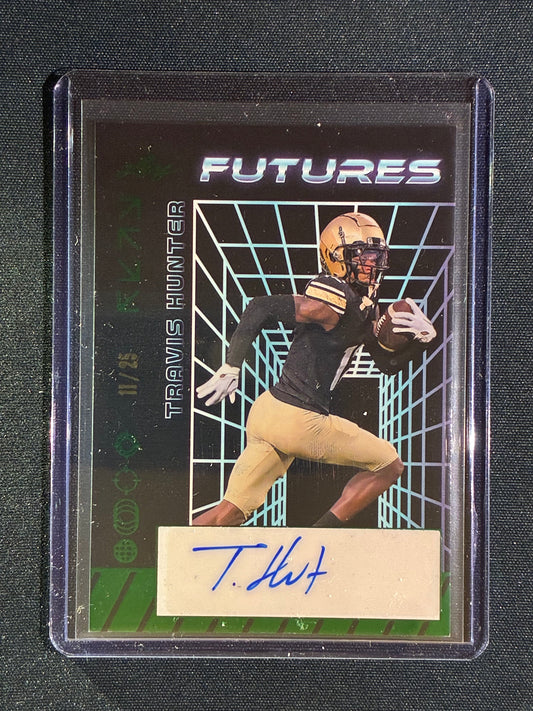 2024 Leaf Futures TRAVIS HUNTER Futures Rookie Auto Green 11/25 #TH1