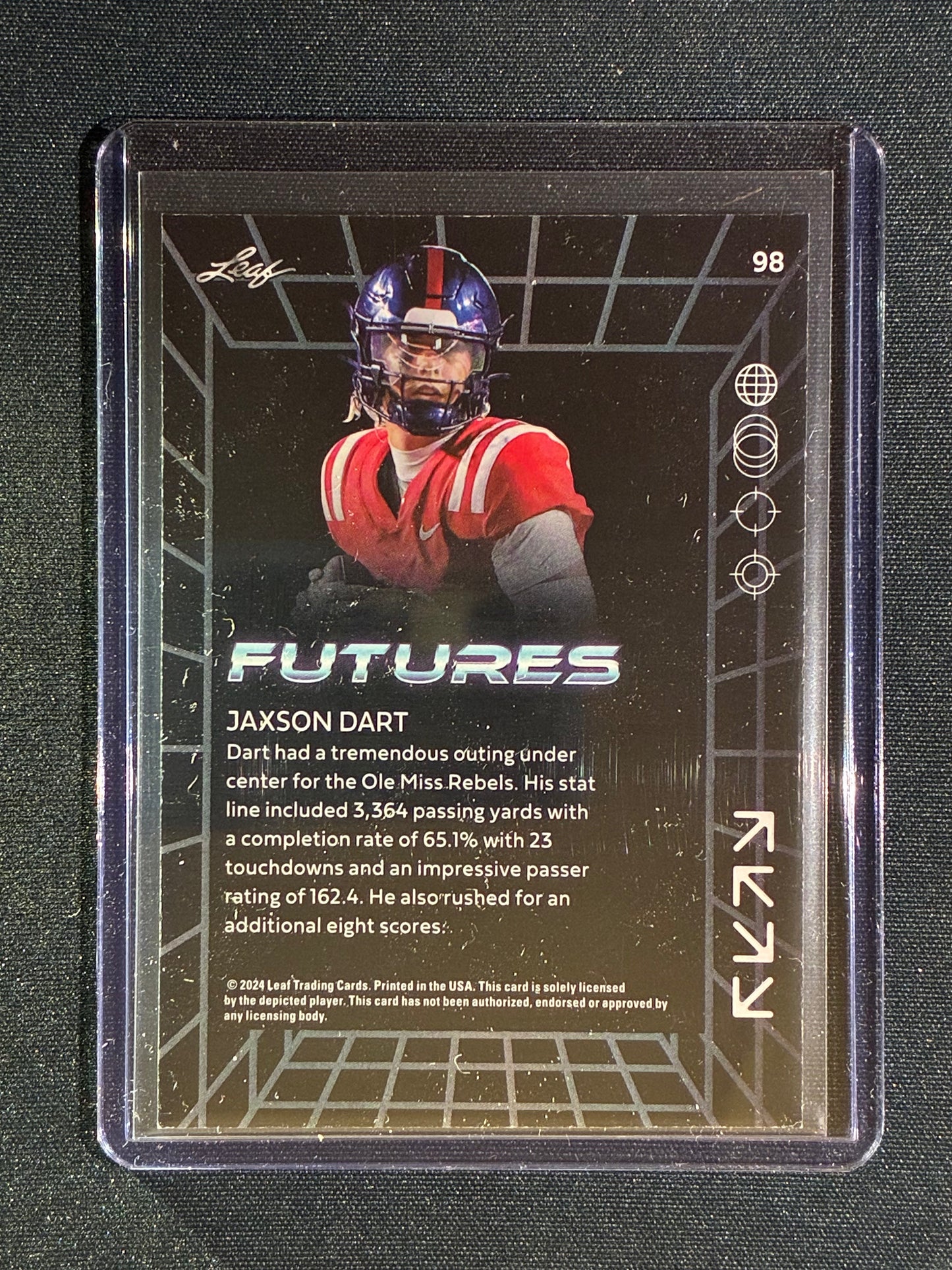2024 Leaf Futures JAXSON DART Futures Rookie Red 65/199 #98