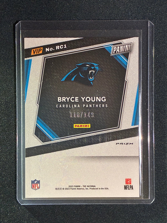 2023 The National VIP BRYCE YOUNG Rookie Blue Sparkle Cracked Ice 118/149 #RC1