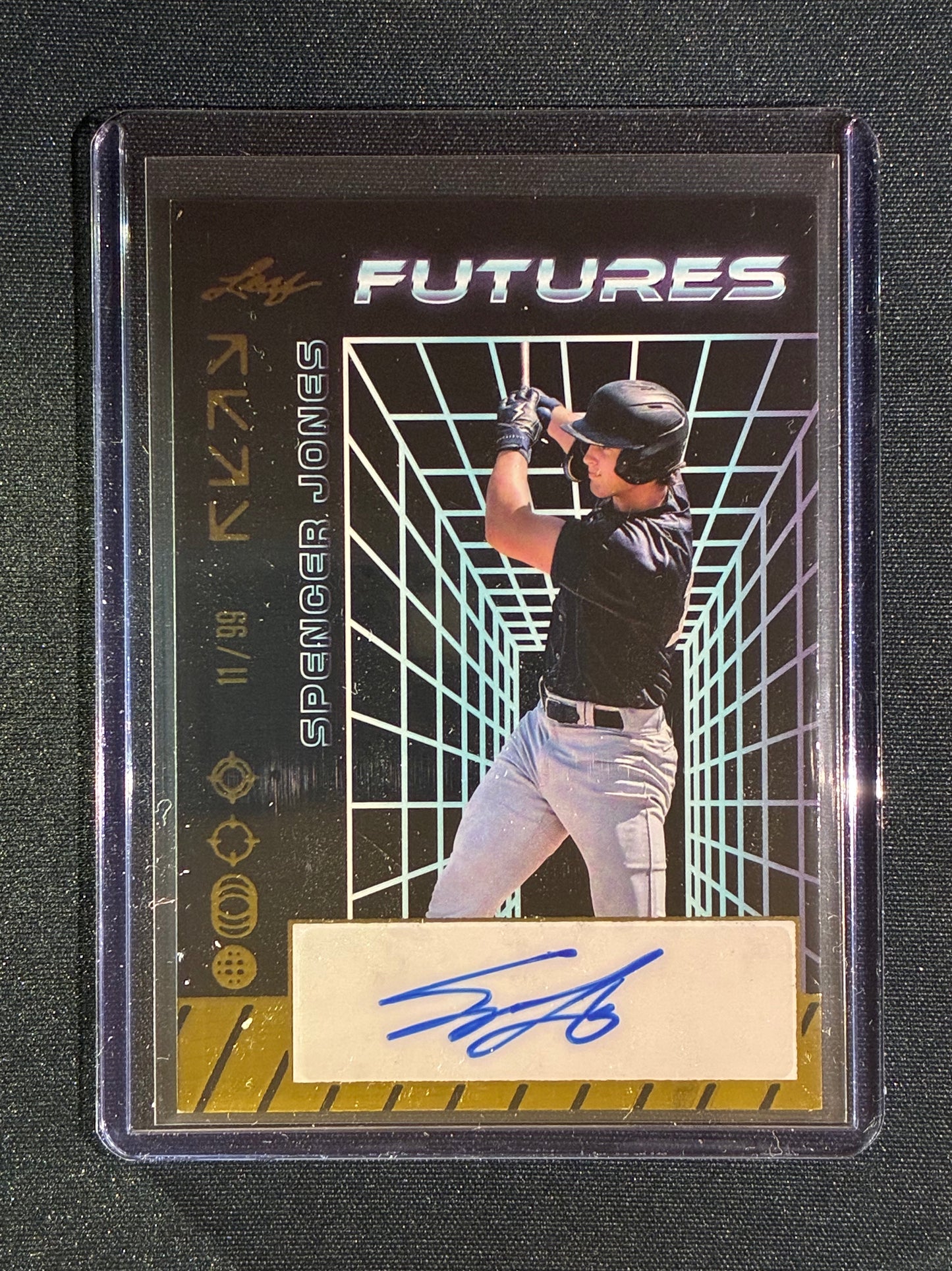 2024 Leaf Futures SPENCER JONES Futures Rookie Auto Gold 11/99 #SJ1