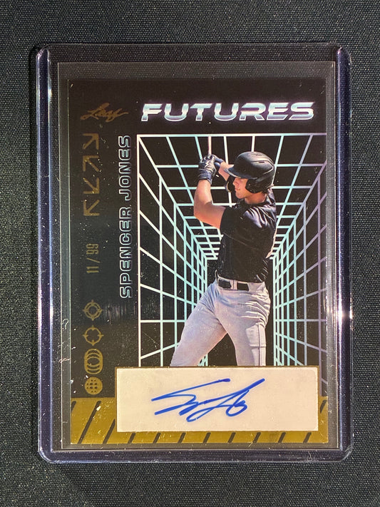 2024 Leaf Futures SPENCER JONES Futures Rookie Auto Gold 11/99 #SJ1