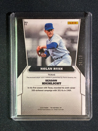 2018 The National VIP NOLAN RYAN Patch Relic Green Stars 24/25 #51