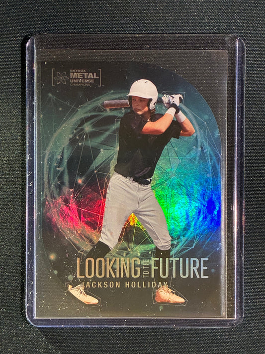 2022 Skybox Metal Universe Champions JACKSON HOLLIDAY Looking to the Future Rookie Die-Cut #21