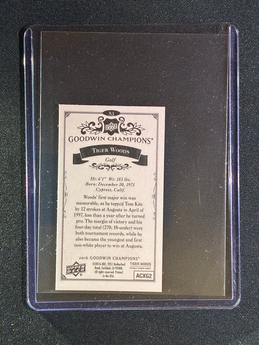 2016 Goodwin Champions TIGER WOODS Mini Gold #53