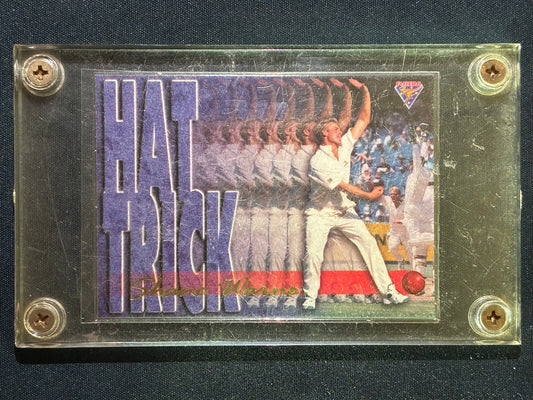 1995 Futera SHANE WARNE Hat Trick Hero Gold 0998/2250 #HC1