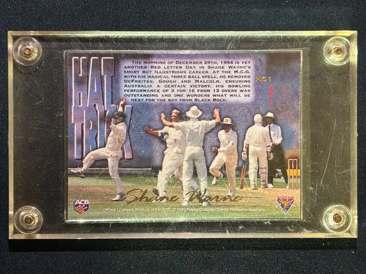 1995 Futera SHANE WARNE Hat Trick Hero Gold 0998/2250 #HC1