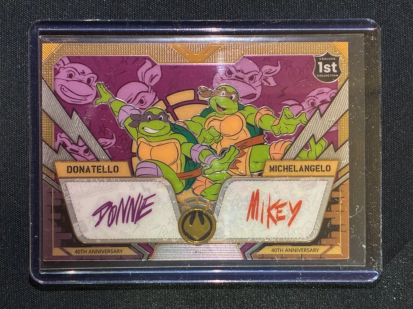 2025 Vanluck TMNT DONATELLO MICHELANGELO 1st Collection Dual Auto 40th Anniversary 30/88