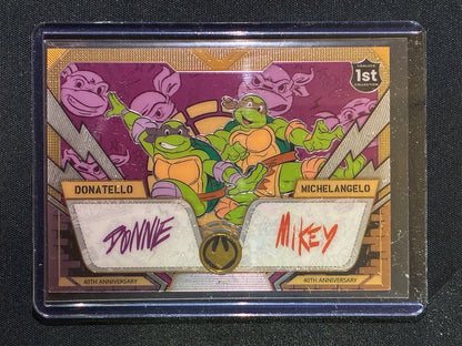 2025 Vanluck TMNT DONATELLO MICHELANGELO 1st Collection Dual Auto 40th Anniversary 30/88