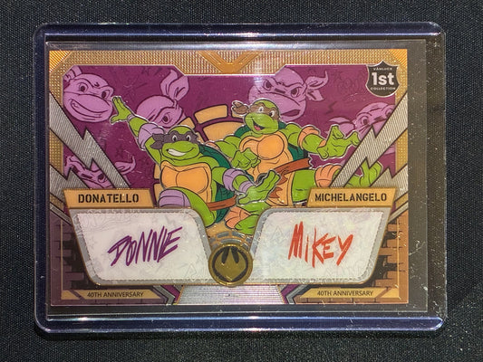 2025 Vanluck TMNT DONATELLO MICHELANGELO 1st Collection Dual Auto 40th Anniversary 30/88