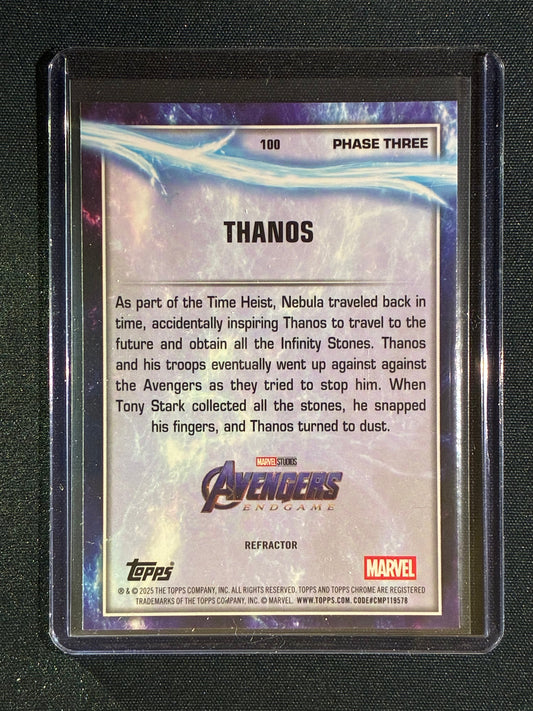 2025 Topps Chrome Marvel THANOS Refractor Silver Prizm #100