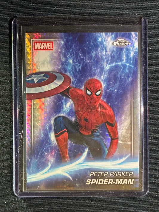 2025 Topps Chrome Marvel PETER PARKER SPIDER-MAN Hyper Prism #61