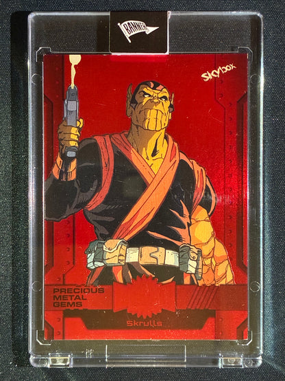 2023 Metal Universe Avengers SKRULLS Precious Metal Gems PMG Red 016/100 #9