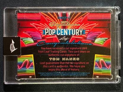 2023 Leaf Pop Century TOM HANKS Cut Signature Auto 1/1 #TH1