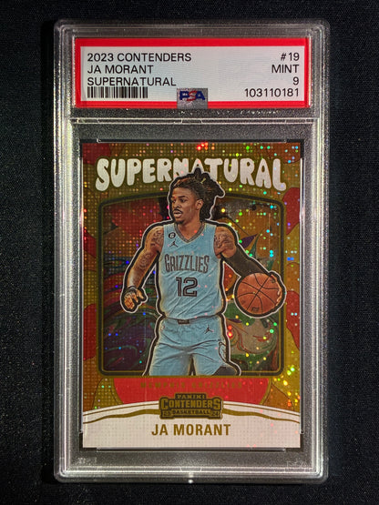 2023-24 Contenders JA MORANT Supernatural Base #19 PSA 9 (181)