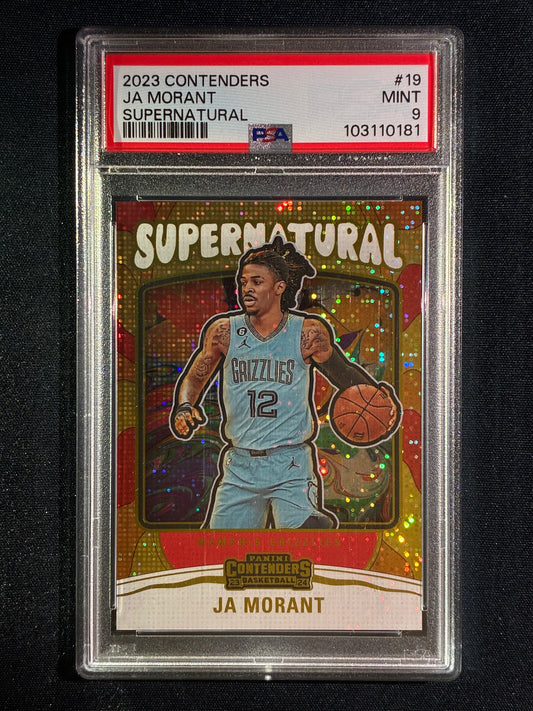 2023-24 Contenders JA MORANT Supernatural Base #19 PSA 9 (181)