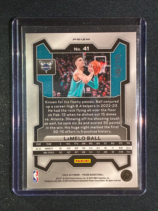 2023-24 Prizm LAMELO BALL White Prizm 148/175 #41