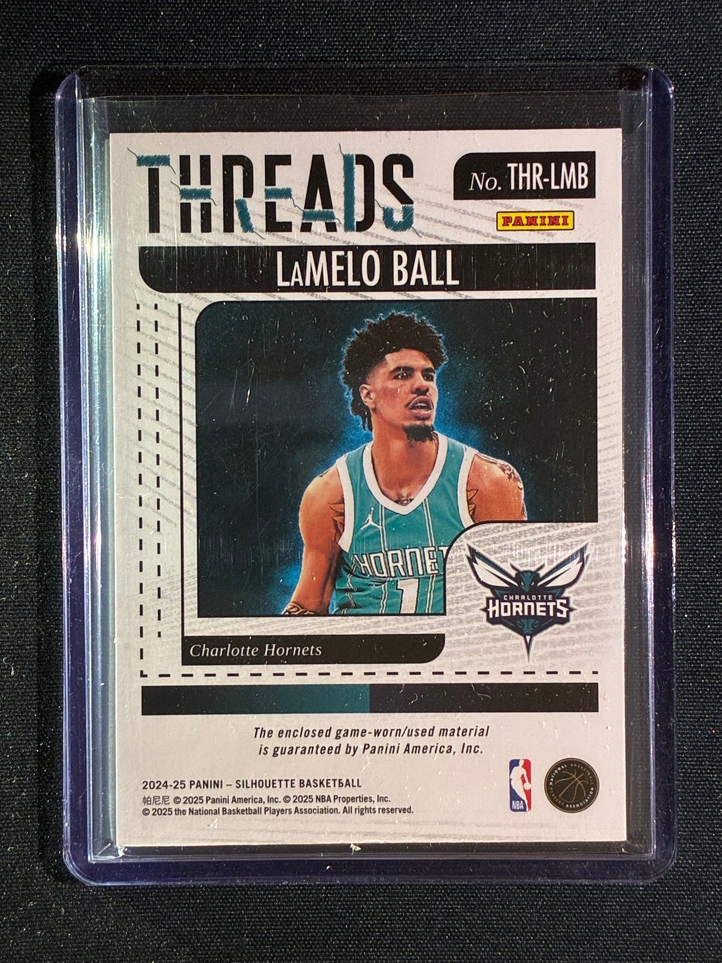 2024-25 Silhouette LAMELO BALL Threads Game-Worn Jersey Relic #LMB