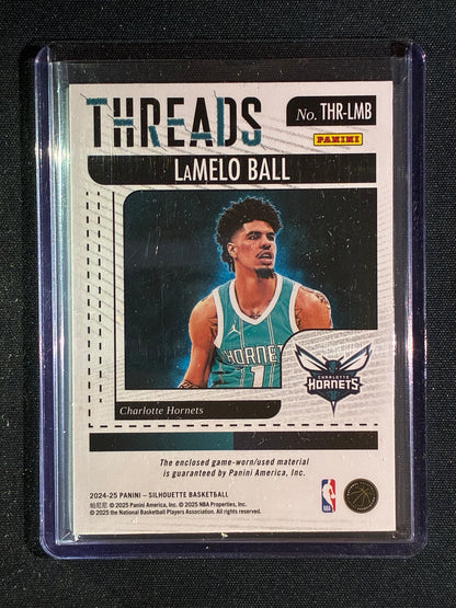 2024-25 Silhouette LAMELO BALL Threads Game-Worn Jersey Relic #LMB