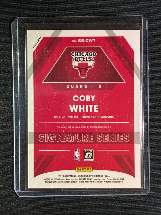 2019-20 Donruss Optic COBY WHITE Signature Series Rookie Auto Choice Red #CWT