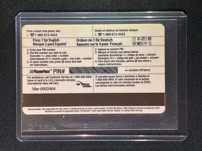 1997 LDDS WorldCom MICHAEL JORDAN 30 Minute PhonePass Card Unscratched Unused
